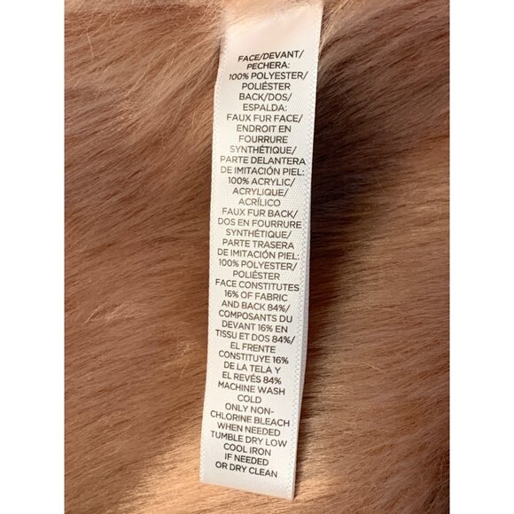 NWT Sz Small Ann Taylor Loft Reversible Faux Suede Fur Vest Womens $110 Pink - Picture 4 of 8